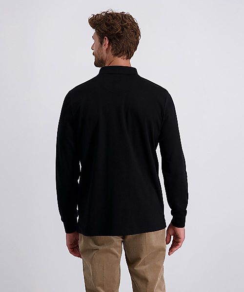 Pierre Cardin Langarm-Poloshirt, Brusttasche mit Marken- Applikation günstig online kaufen