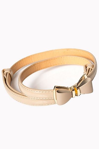Banned Taillengürtel Ocean Avenue Cremefarben Vintage Retro Lack Gürtel günstig online kaufen