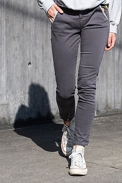 lässige Damen-Chino-Hose in grau für jeden Tag günstig online kaufen