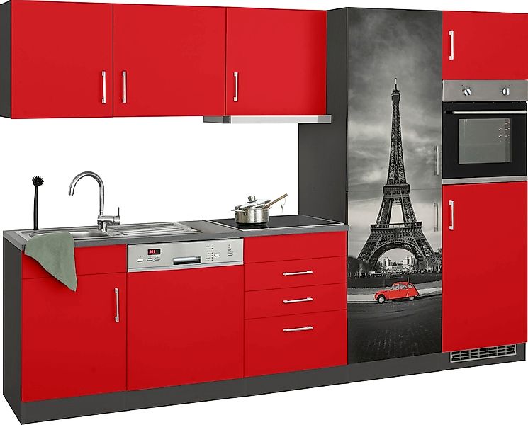 HELD MÖBEL Küchenzeile "Paris", mit E-Geräten, Breite 290 cm, wahlweise mit günstig online kaufen