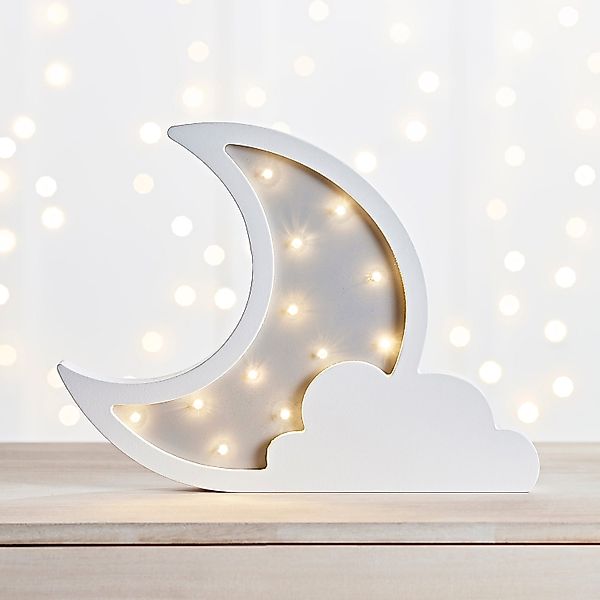 Wolke & Mond Wandlampe aus Holz günstig online kaufen