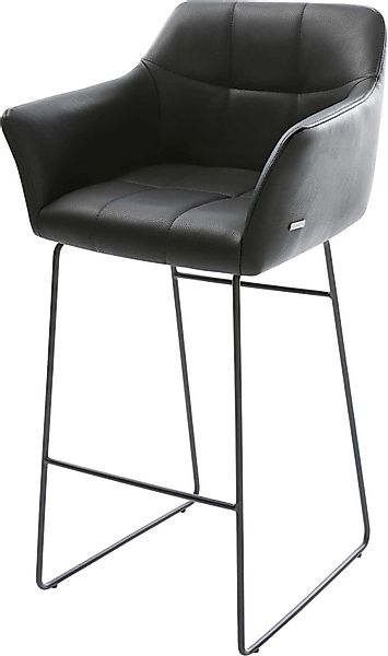 DELIFE Barhocker Yulo-Flex, Kufengestell Metall Echt-Leder günstig online kaufen