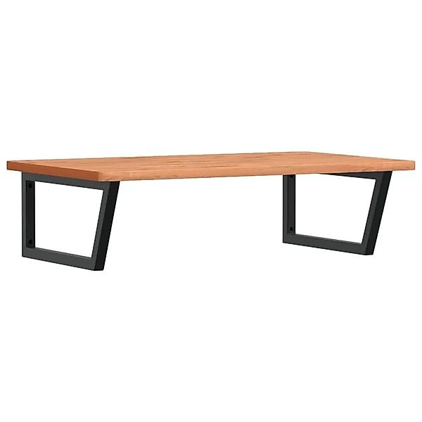 vidaXL Waschbeckenregal Wandmontage Stahl und Massivholz Buche 3302527 günstig online kaufen