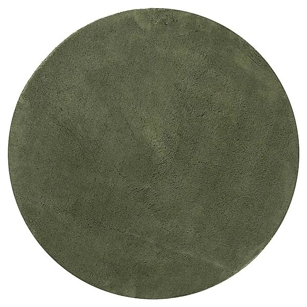 vidaXL Teppich HUARTE Kurzflor Weich und Waschbar Waldgrün Ø 160 cm 375106 günstig online kaufen