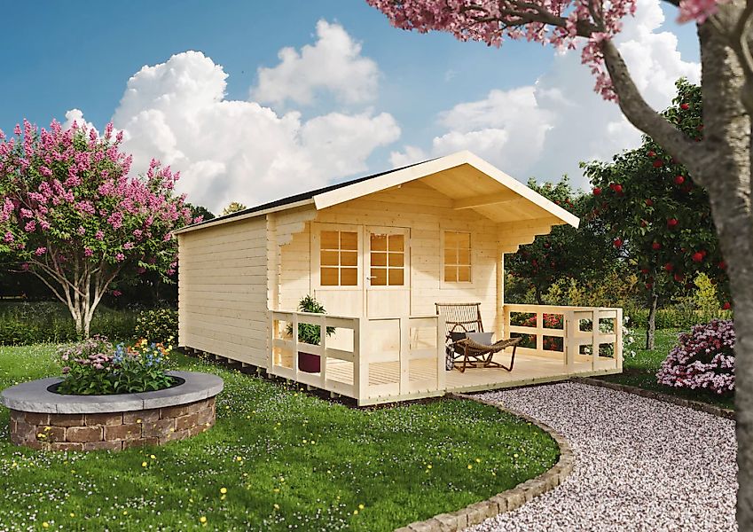 KONIFERA Gartenhaus "Kallenberg 3" mit Vordach und Terrasse günstig online kaufen