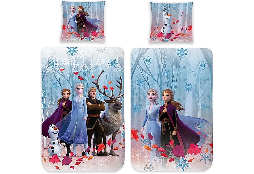 BERONAGE Kinderbettwäsche Frozen Die Eiskönigin Team Bettwäsche Biber / Fla günstig online kaufen