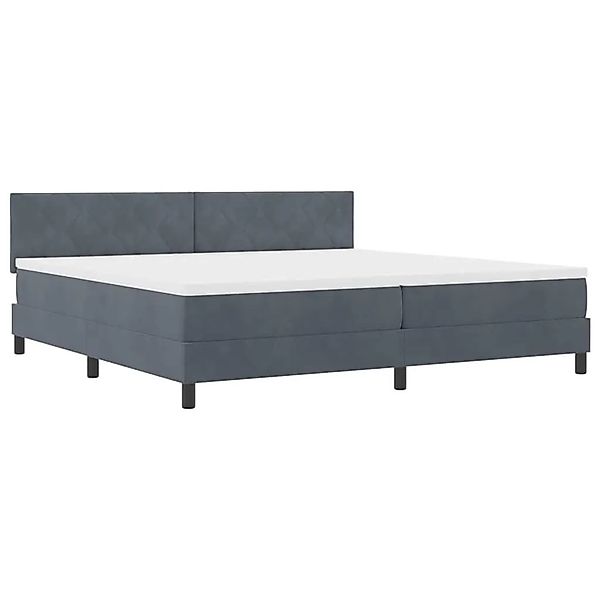 vidaXL Boxspringbett mit Matratze Dunkelgrau 200 x 200 cm Stoff 3339261 günstig online kaufen
