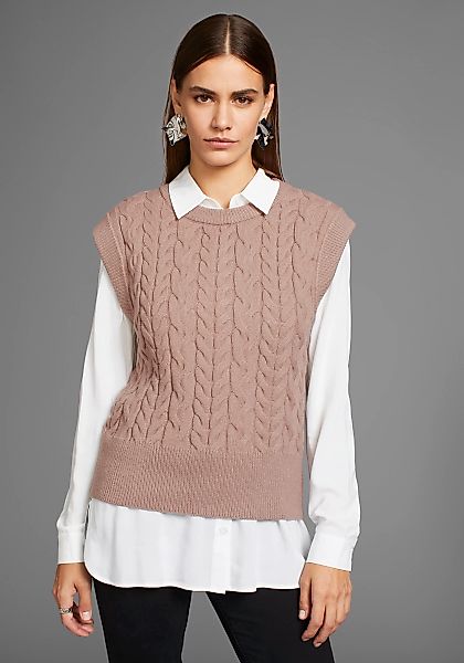 HECHTER PARIS Pullunder, mit Zopfstrickmuster günstig online kaufen