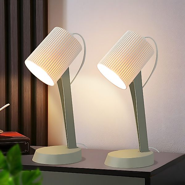ZMH Tischleuchte Modern Landhausstil Tischlampe mit günstig online kaufen