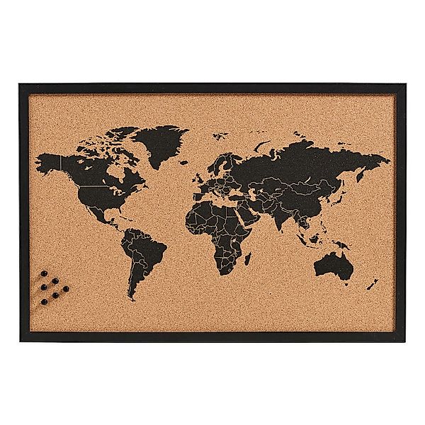 Zeller Present Pinnwand "World", Memoboard, aus Kork, Motiv Weltkarte günstig online kaufen