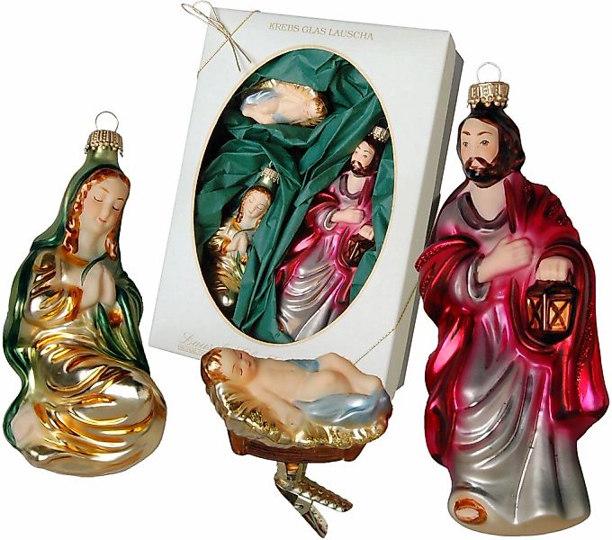 Krebs Glas Lauscha Christbaumschmuck "Die Heilige Familie, Weihnachtsdeko, günstig online kaufen