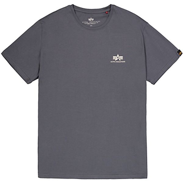 Alpha  T-Shirt Basic T Small Logo - greyblack günstig online kaufen