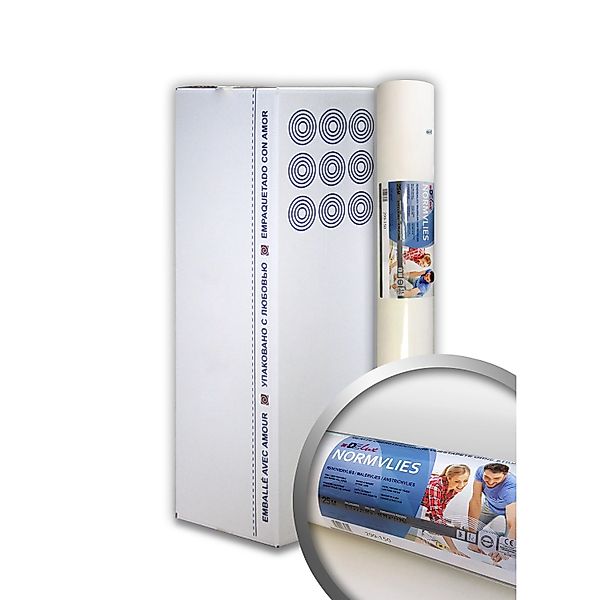 PROFHOME NORMVLIES 150 g Renoviervlies glatte Vliestapete 1 Karton 9 Rollen günstig online kaufen