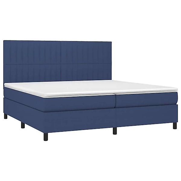 vidaXL Boxspringbett mit Matratze Blau 200x200 cm Stoff 3141967 günstig online kaufen