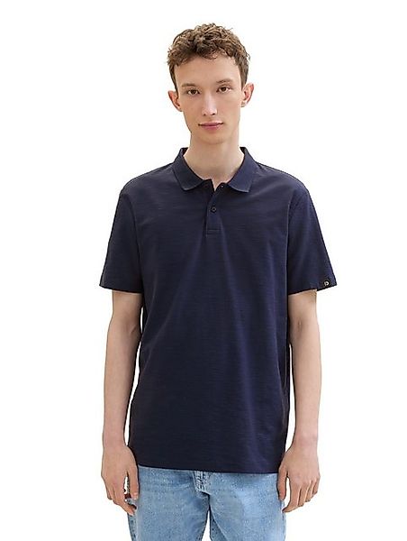 TOM TAILOR Denim Poloshirt in gerippter Optik günstig online kaufen