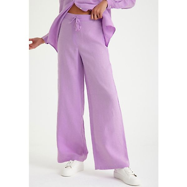 Just Like You  Hosen Leinenhose mit weitem Bein und Schnürung an der Taille günstig online kaufen