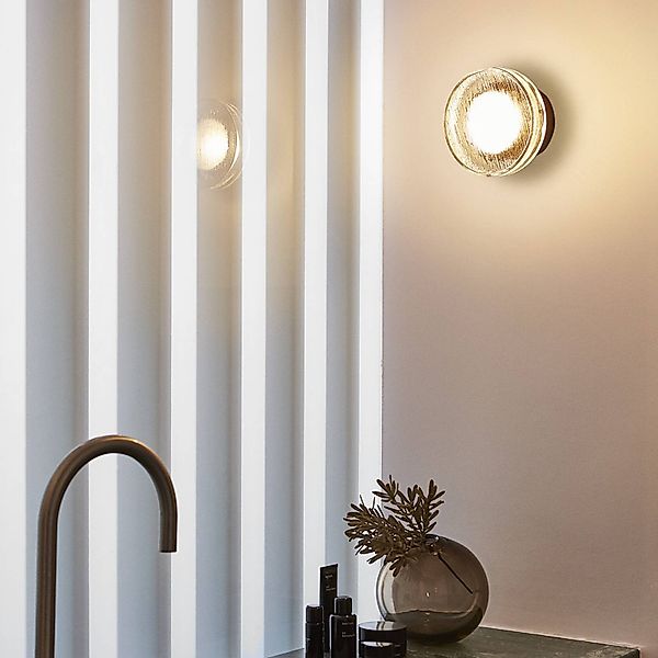 MARSET LED-Außenwandlampe Roc, Ø 14 cm, schwarz/transluzent günstig online kaufen