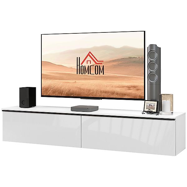 HOMCOM Wand-TV-Möbel, TV-Wandhalterung aus Holz, schwebendes TV-Bank für Fe günstig online kaufen