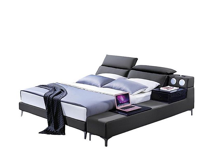 Xlmoebel Bett Doppelbett aus Leder in elegantem Design für das Schlafzimmer günstig online kaufen