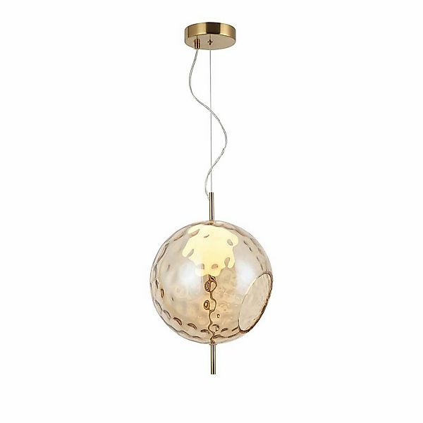 LED-Pendellampe Dalia, Ø 30 cm, amberfarben/goldfarben, Glas günstig online kaufen