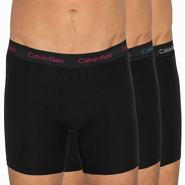 Calvin Klein 3-er Set Boxer Briefs Schwarz mit verschiedenfarbigen Webbund günstig online kaufen