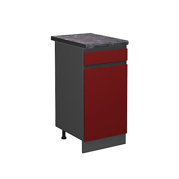 Vicco Küchenunterschrank R-Line Schubladenschrank für die Küche Rot/Anthraz günstig online kaufen