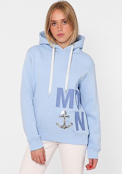 Zwillingsherz Sweatshirt "Moin" mit Paillettenanker und gesticktem Schriftz günstig online kaufen