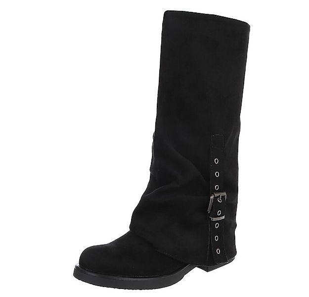 Ital-Design Elegante Damenstiefel mit Riemenverzierung für Herbst Westernst günstig online kaufen