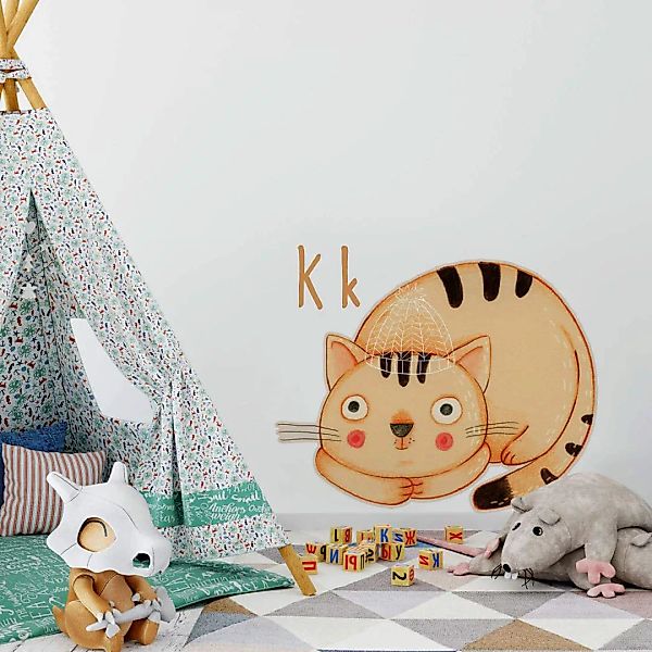 Wall-Art Wandtattoo »Katze Kater Buchstabe K«, (1 St.), selbstklebend, entf günstig online kaufen