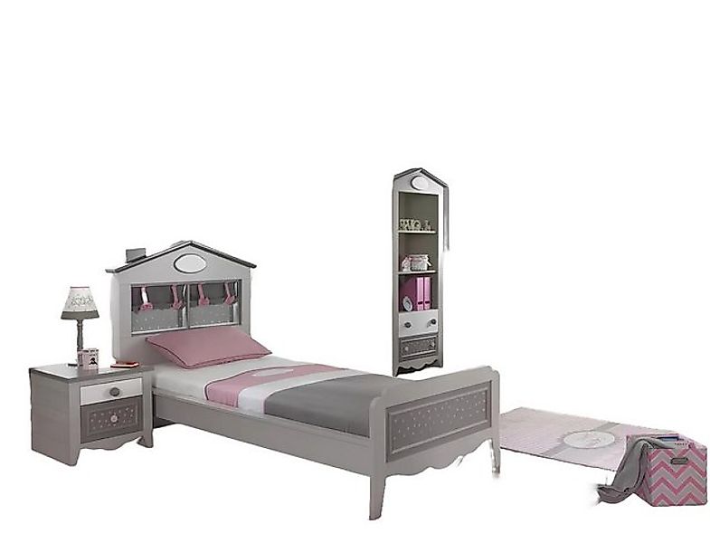 Xlmoebel Bett Vollständiges Kinderzimmer-Ensemble: Bett-Set 5-teilig aus Ho günstig online kaufen