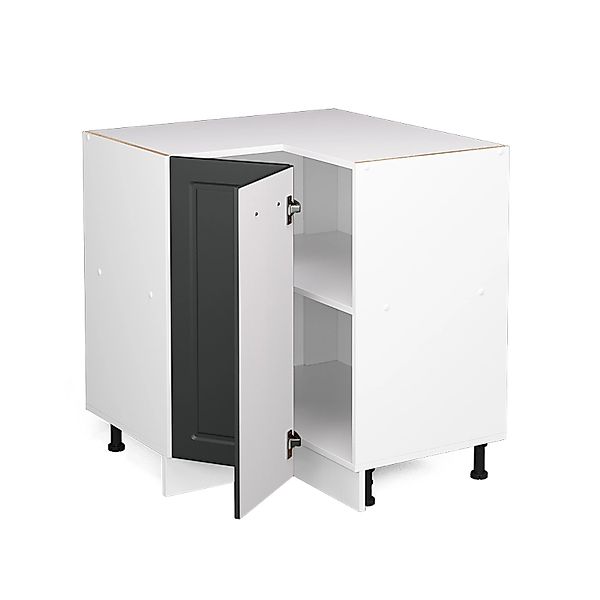Vicco Eckunterschrank R-Line, Anthrazit Landhaus/Weiß, 75.6 cm ohne Arbeits günstig online kaufen