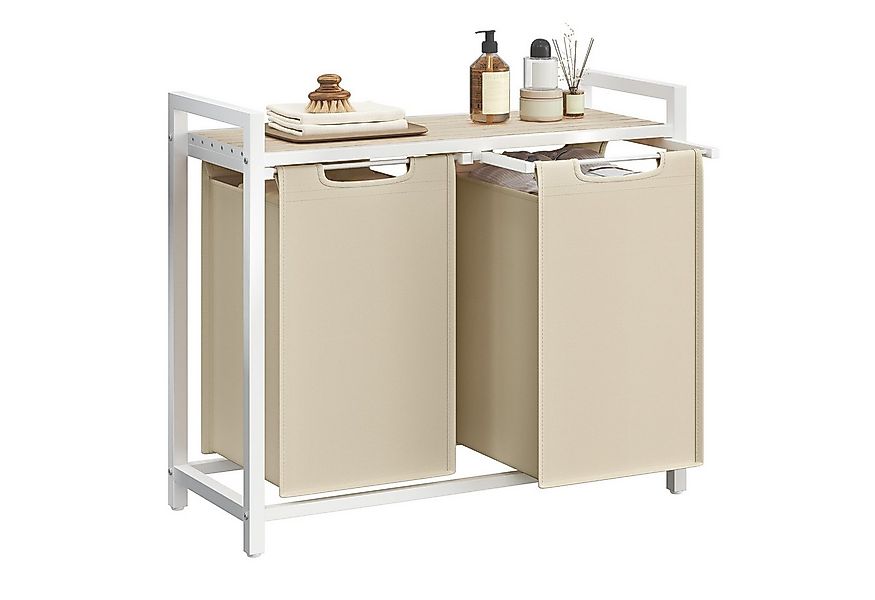 VASAGLE Wäschekorb, 2 Wäschesäcke aus Oxford-Gewebe, abnehmbar, 2 x 46 L günstig online kaufen