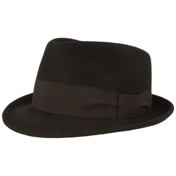 Breiter Filzhut Dezenter Trilby mit Rips-Garnitur günstig online kaufen