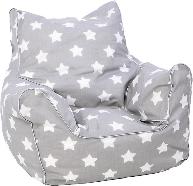 Knorrtoys® Sitzsack Grey White Stars, für Kinder, Made in Europe günstig online kaufen