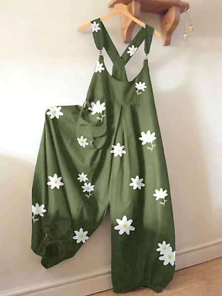 Bedruckte Blumenbänder Jumpsuit Für Damen günstig online kaufen