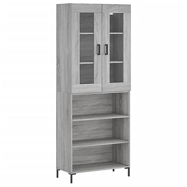 vidaXL Highboard Grau Sonoma 69,5x34x180 cm Holzwerkstoff 3198727 günstig online kaufen