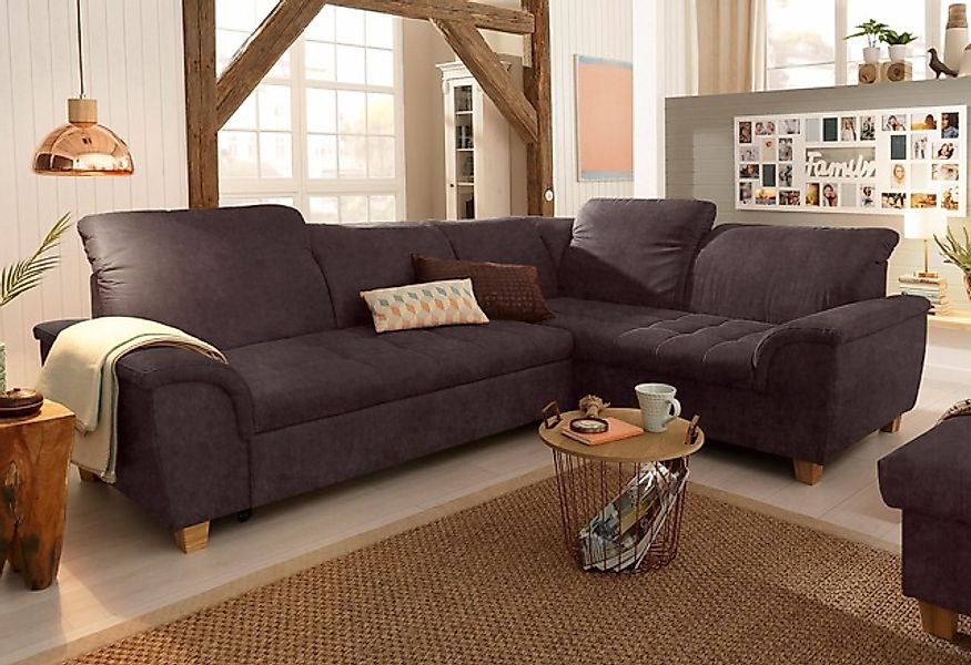 Home affaire Ecksofa »Lyla fester Sitzkomfort, bequeme Armlehnen, Breite 27 günstig online kaufen