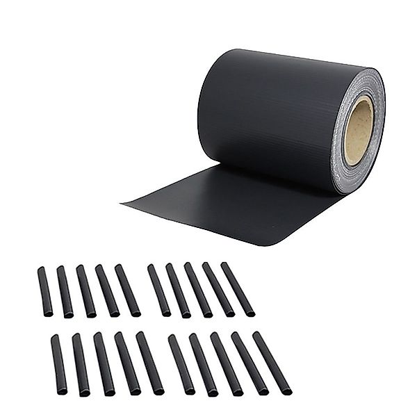 Mucola Sichtschutzstreifen 65M PVC Zaunfolie Anthrazit günstig online kaufen