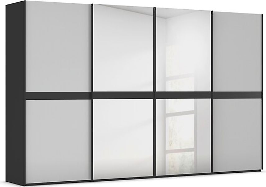 rauch Schwebetürenschrank "Scale-LINE", edle Optik mit Bauchbinde mit Glas/ günstig online kaufen