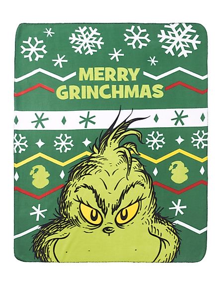 Wohndecke The Grinch Fleecedecke Merry Grinchmas günstig online kaufen