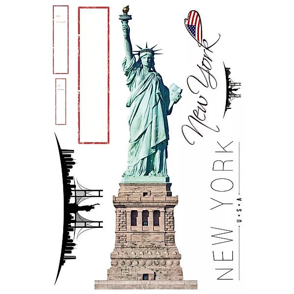 Dekosticker New York bunt B/L: ca. 50x70 cm 2 tlg. günstig online kaufen