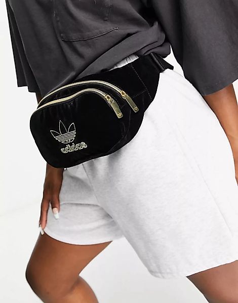 Adidas Originals Velvet Gürteltasche One Size Black / Gold Metalic günstig online kaufen