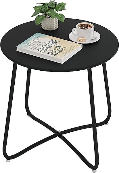 EUGAD Beistelltisch (1-St), rund, Balkontisch Gartentisch, günstig online kaufen