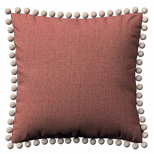 Kissenhülle Wera mit Bommeln, cognac braun, 45 x 45 cm, City (704-84) günstig online kaufen