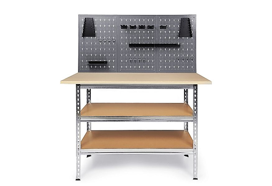 ONDIS24 Werkstatt-Set Werkbank 120x60cm mit 25mm Melaminarbeitsplatte, 2 Ab günstig online kaufen