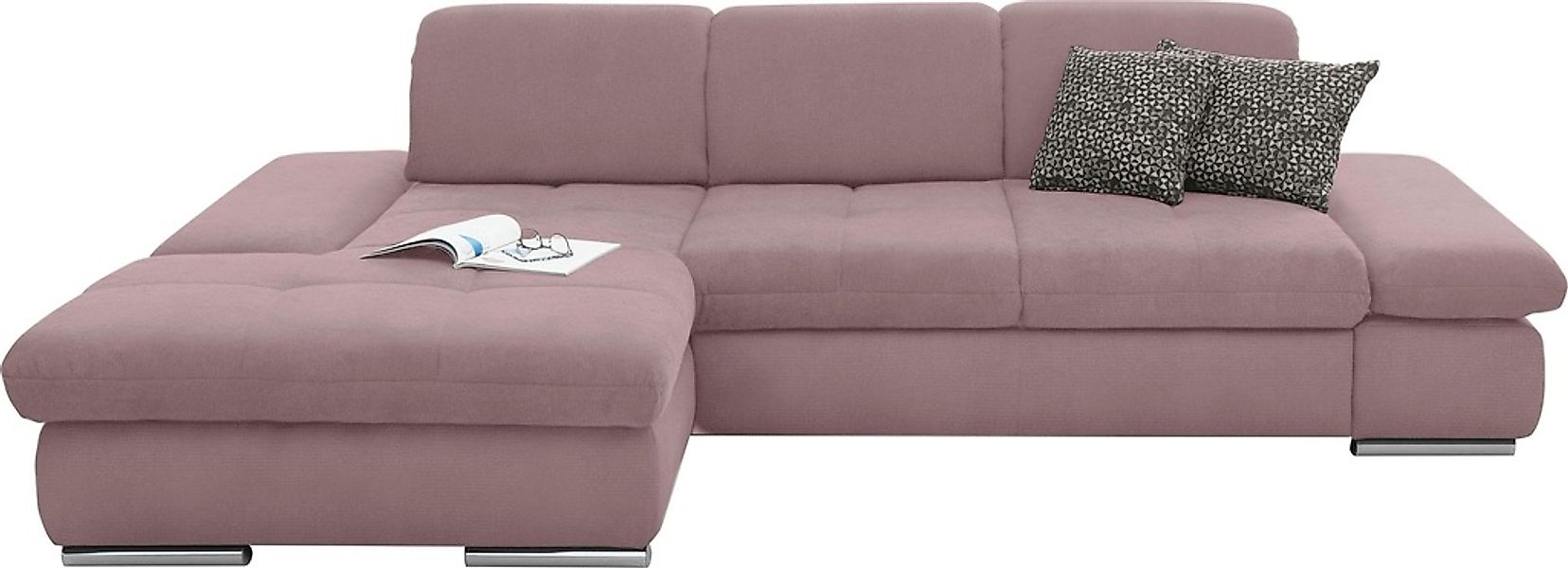set one by Musterring Ecksofa »SO4100 V«, mit verstellbaren Kopfteilen, wah günstig online kaufen