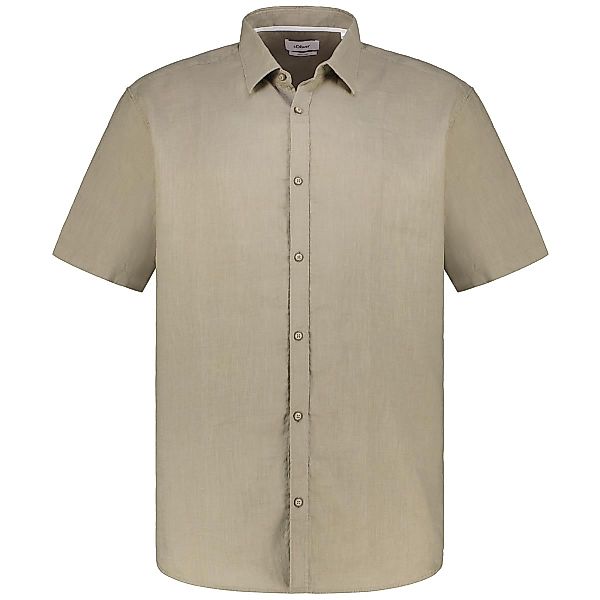 s.Oliver Freizeithemd aus Leinen Farbe oliv Größe: 4XL günstig online kaufen