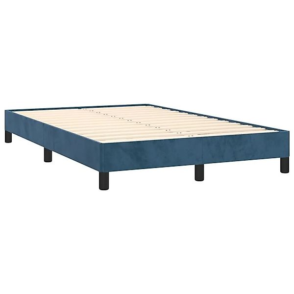vidaXL Bettgestell Ohne Matratze Dunkelblau 120x190 cm Samt 379506 günstig online kaufen