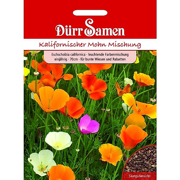 Dürr Samen Kalifornischer Mohn Leuchtende Farbmischung Einjährig Saatgut günstig online kaufen