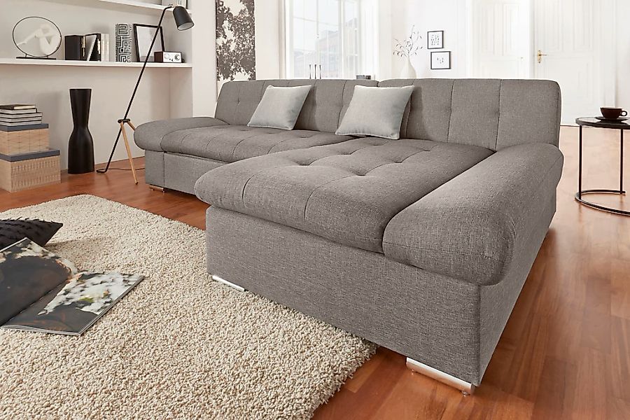 TRENDMANUFAKTUR Ecksofa "Reggae II, moderne Optik, Armteilverstellung, B/T günstig online kaufen
